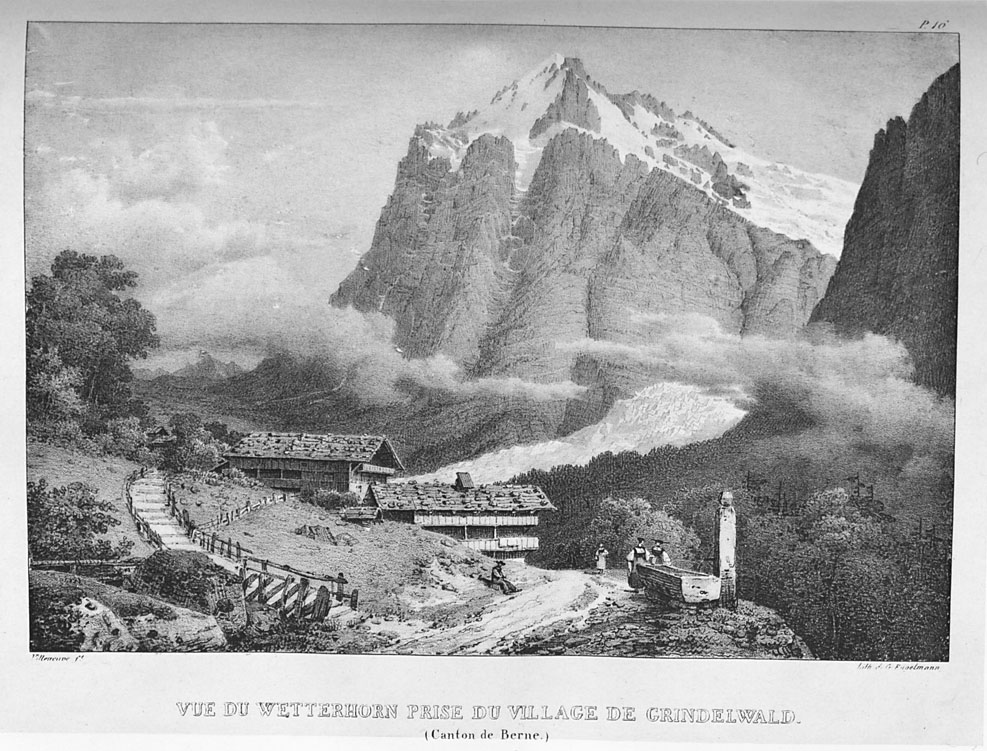 Vue du Wetterhorn prise du village de Grindelwald