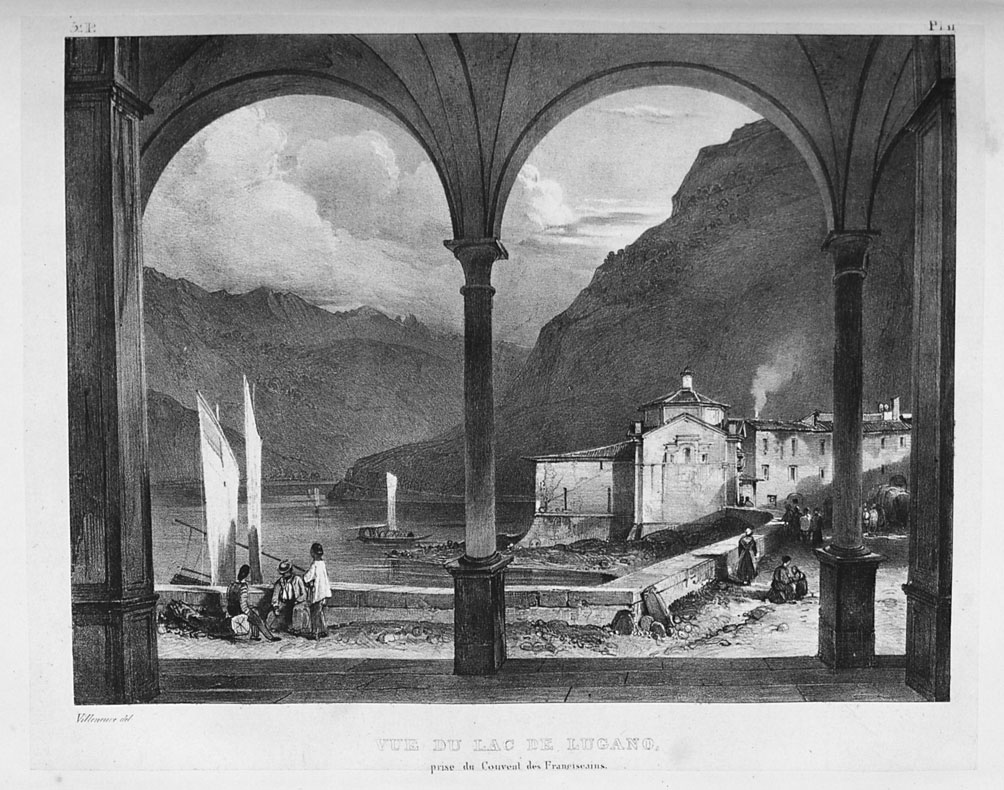 Vue du lac de Lugano prise du couvent des Fransiscains