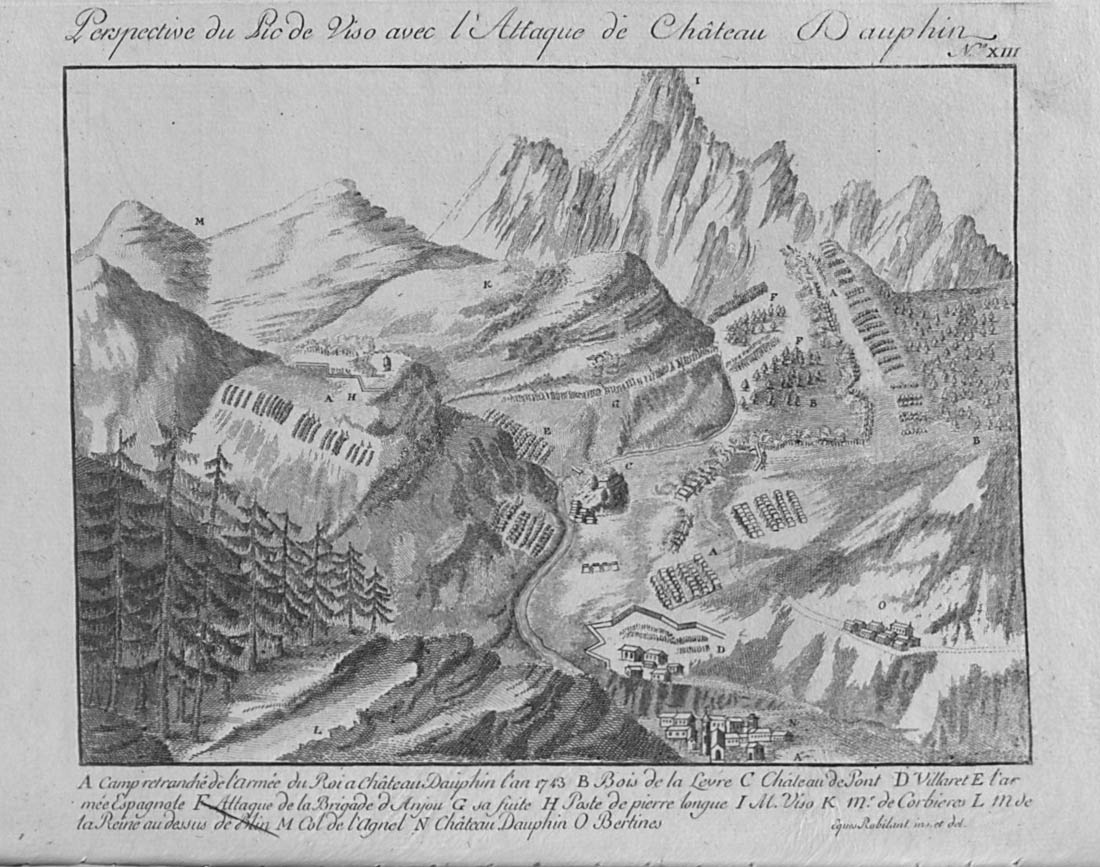 Perspective du Pic de Viso avec l'Attaque de Château Dauphin