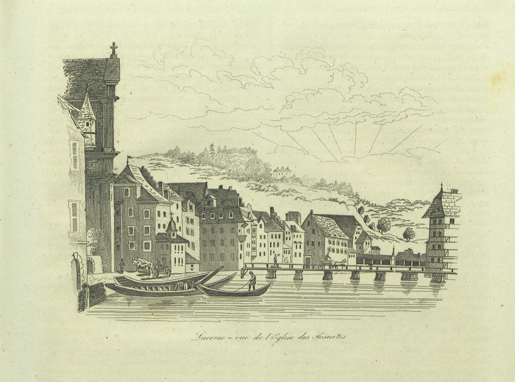 Lucerne, vue de l'Eglise des Jésuites.