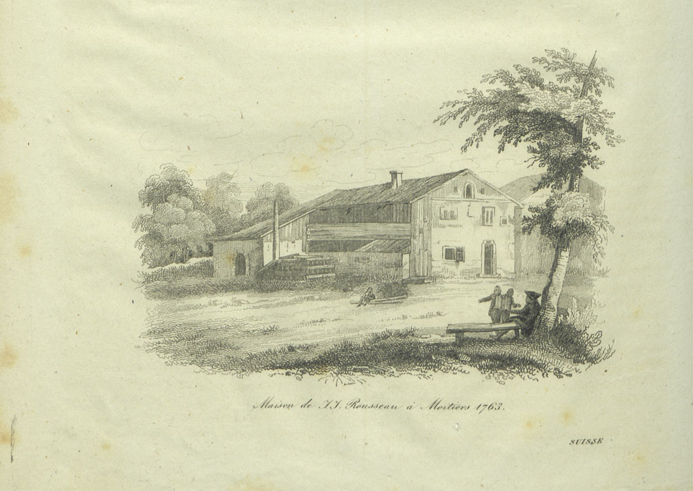 Maison de J.J. Rousseau à Moutiers 1763. 