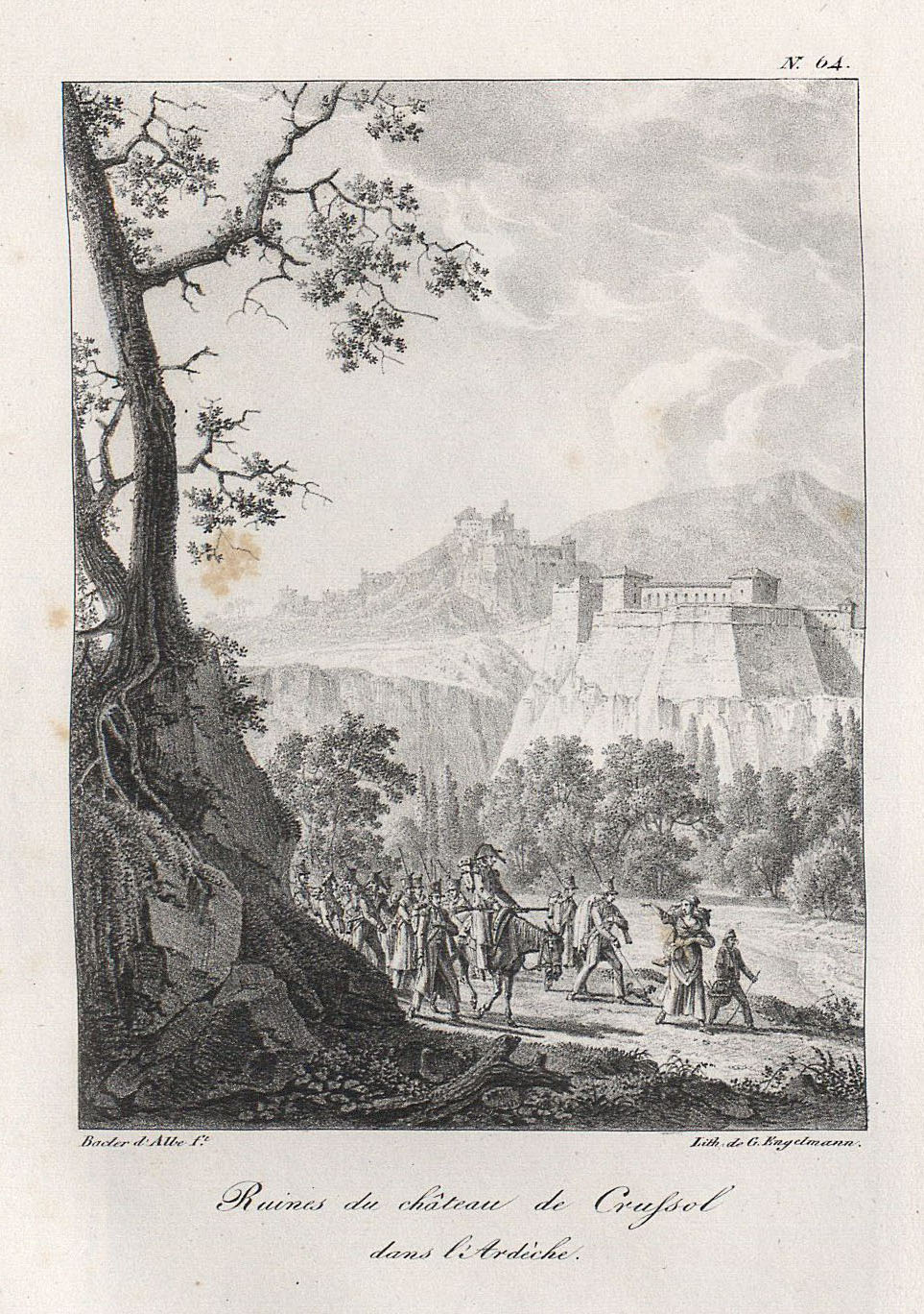 Ruines du château de Crussol dans l'Ardèche