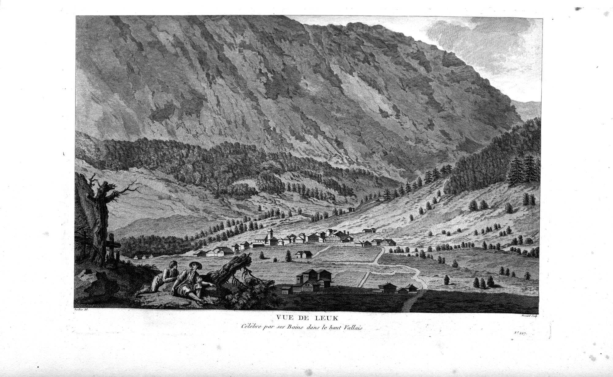 Vue de Leuk, célèbre par ses Bains dans le haut Vallais