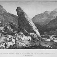 La roche d'Ohistein à l'entrée de la vallée d'Oberhasli