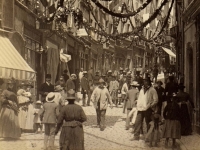 Les fêtes universitaires de Lausanne, rue du Pont, 17-20 mai 1891. (© UNIL Archives)