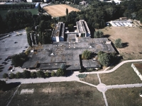Amphipôle, premier bâtiment du campus de Dorigny. (© UNIL Archives)