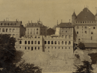 Construction de l\'Ecole de chimie, vers 1890. (© Musée historique de Lausanne)