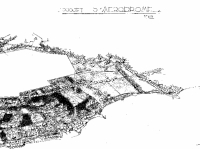 Plan du projet d’aérodrome à Ecublens, février 1939. (AVL, Fonds administratif architecture)