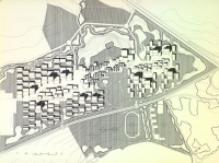 Plan masse, tiré du Rapport de la Communauté de travail pour la mise en valeur des terrains de Dorigny et plan directeur 1967.