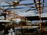 Construction de l\'Amphipôle entre 1969 et 1970. (Pierre Feschotte © Guido Cocchi, 1970)