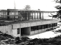 Construction du centre sportif, 1973-1974. (Pierre Izard © UNIL Archives)