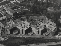 Construction de l’Anthropole, mai 1986. (Henri Germond © BUD)