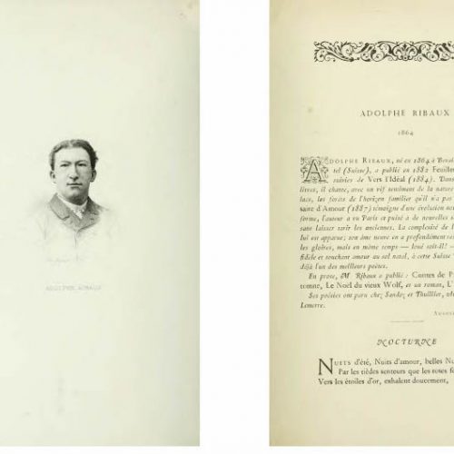 « Adolphe Ribaux », in Anthologie des poètes français du XIXème siècle, Alphonse Lemerre, éditeur, 1888.