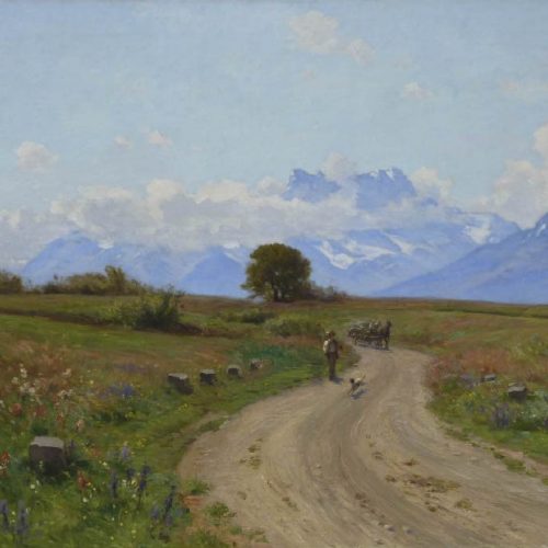 Francis Furet, Dents du Midi, vers 1880-90, huile sur toile, 147x98.